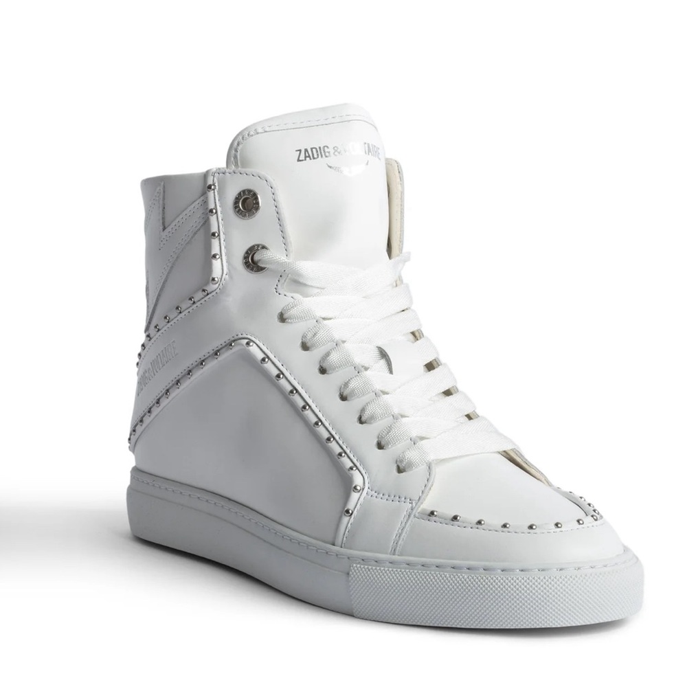 Zadig et Voltaire Zv1747 high flash smooth calf’s, blanc - colorblanc size W40